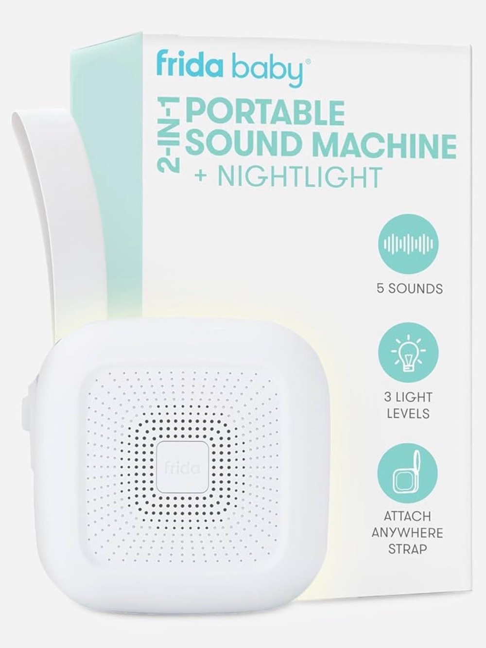 Frida Baby White Portable 2-in-1 Sound Machine & Nightlight